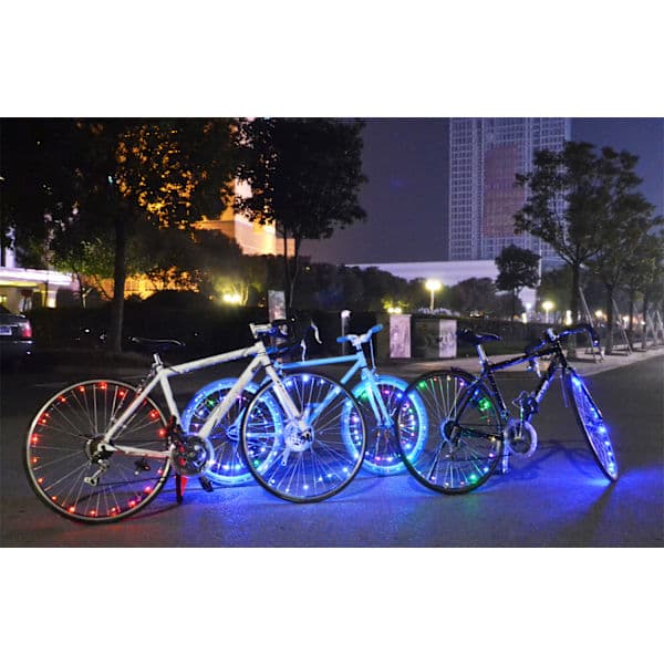 Alla sju färger 1-pack däck LED cykelhjulslampor blir mer bri