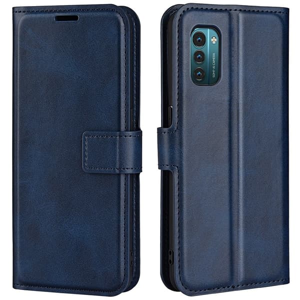 Durable Faux Leather Nokia G11 / Nokia G21 Case with Wallet - Blue Blue blue Blå blue