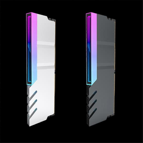 Dator DDR4 DDR5 5V ARGB Sync Hukommelseskøler PC RGB Farverig RAM Køleplade Køling Shim Armor Sølv Hvid