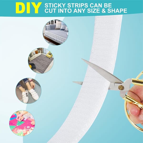 20mm*10m - Hook and Loop Tape - Self-Adhesive Tape - Reusable Tape - Nylon Fastening Tape