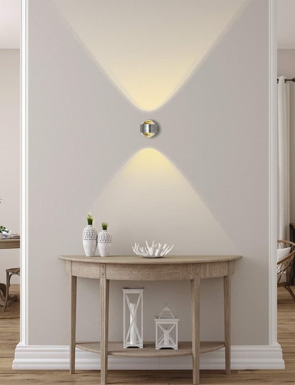 6W LED-vegglampe halv glob varmhvit [Energiklasse A+]