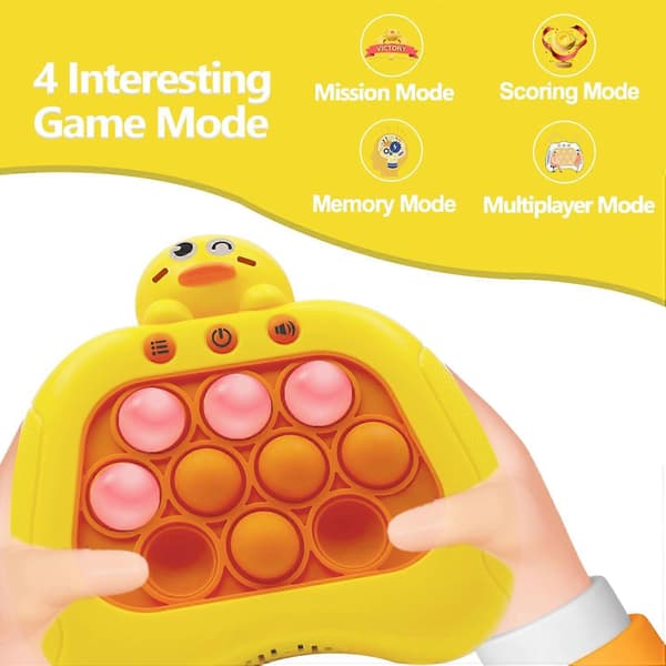 Fidget Toys, Handheld Speed Push Game Machine, Quick Push Game, Fidget Game Toy (Duck)