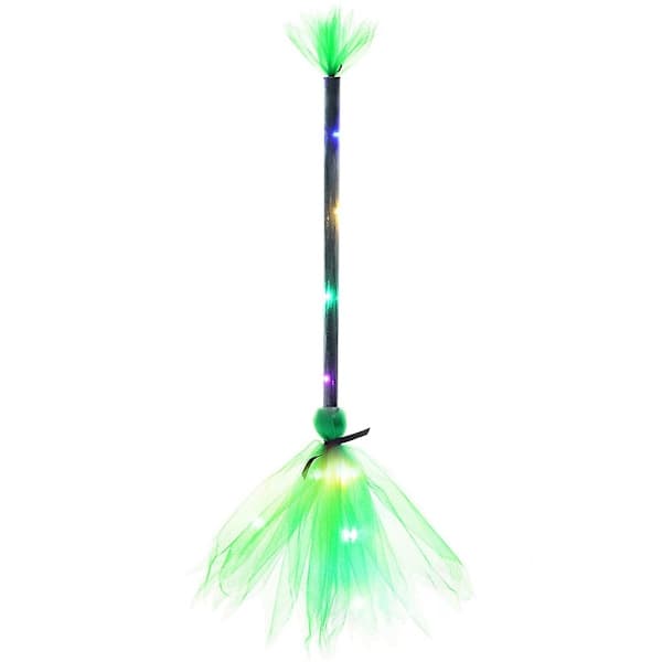 Lilla Halloween LED-kost Heksekost Hjemmefest Festlig Lilla, A