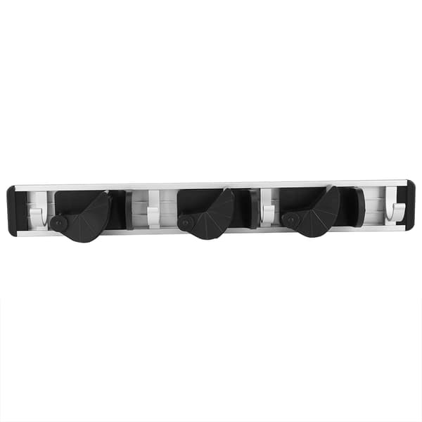 Mop and Broom Holder Wall Mounted Home Tool Storage 3 Positions 4 Hooks