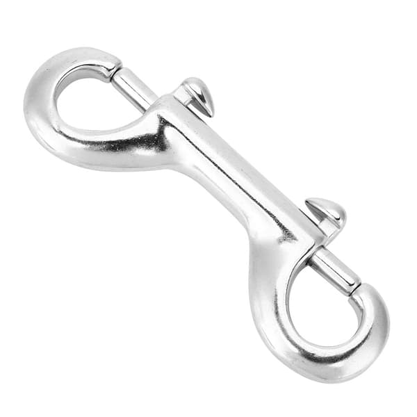 Sølv Holdbar Rustfrit Stål Dobbeltendet Klip Krog Bolt Snap Dykkespænde (65mm)