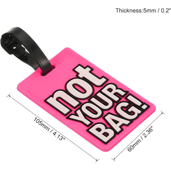 Bagagemærke, pink Pink