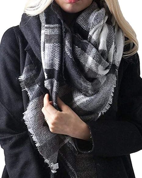 (Nior) Stor Ternuld Sjal Dame Cashmere Sjal Varm Efterår