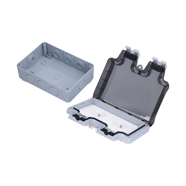 Outdoor Waterproof Socket French Standard Double Socket with Switch Power Accessories 250V 16A