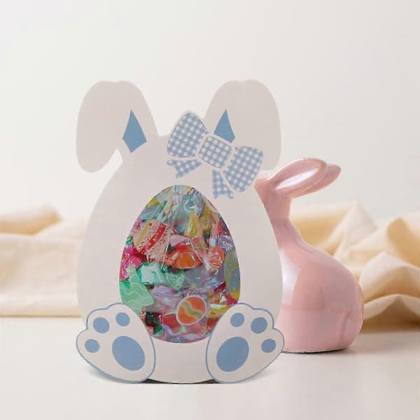 Blue Easter Candy Boxes Paper Storage Box for Storage 10 Pcs Rabbit Theme