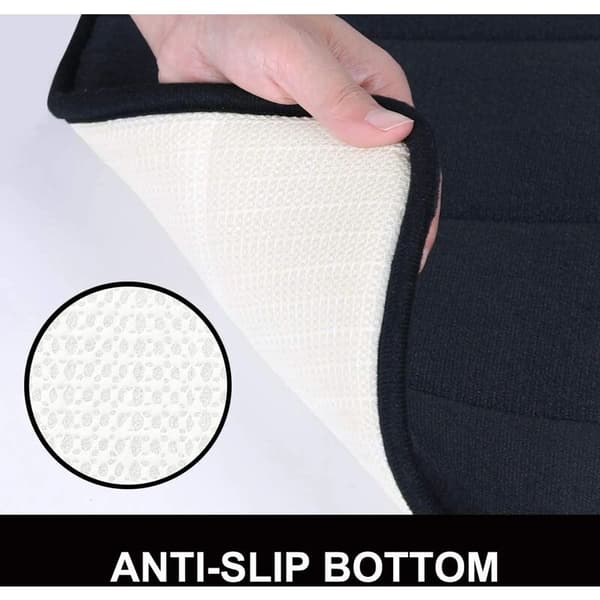 Skridsikker absorberende bademåtte, vaskbar bademåtte - 80 x 120 cm (sort)
