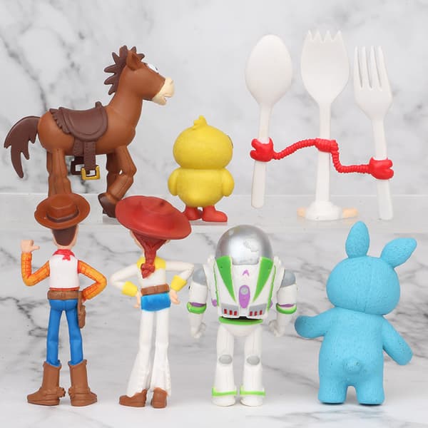 Toy Story 4 Figurset - 7 delar Woody Buzz Forky Figurer [JUN]
