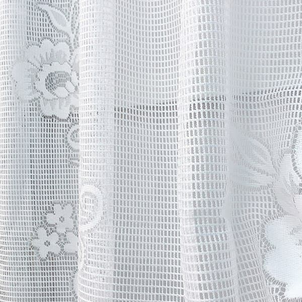 Tulle Curtains, Short, Sheer, Adjustable, Kitchen Curtains (White)