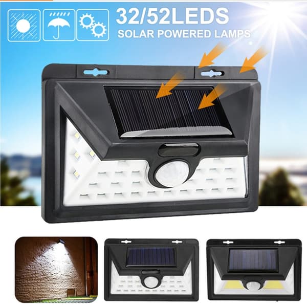 LED solcellevegglampe med sensor 223