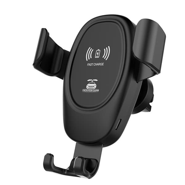 Mobile Phone Holder with Wireless Charger for Car Black
