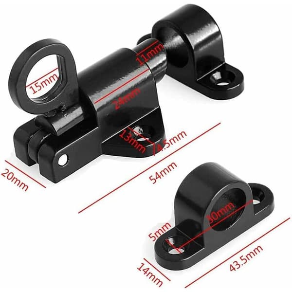 Automatic Door Lock, 2 Pcs Aluminum Bolts, Window Lock, Window Security Door, Aluminum Door Lock for Window Door Security Ring