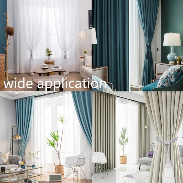 Decorative Curtain Tiebacks Handmade Elegant Knot Tassel Hanging Rope Curtains (Beige, 2pcs)