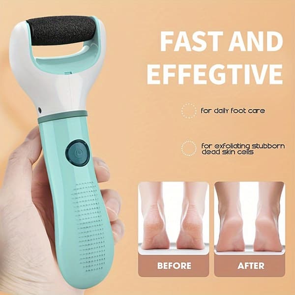Professional Electric Callus Remover USB Charging Foot Care Tool with 2 Replacement Rollers Pink