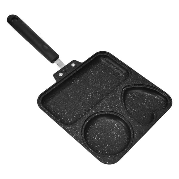 3-in-1 Square Non-Stick Frying Pan, Anti-Scald Handle, for Breakfast Cooking