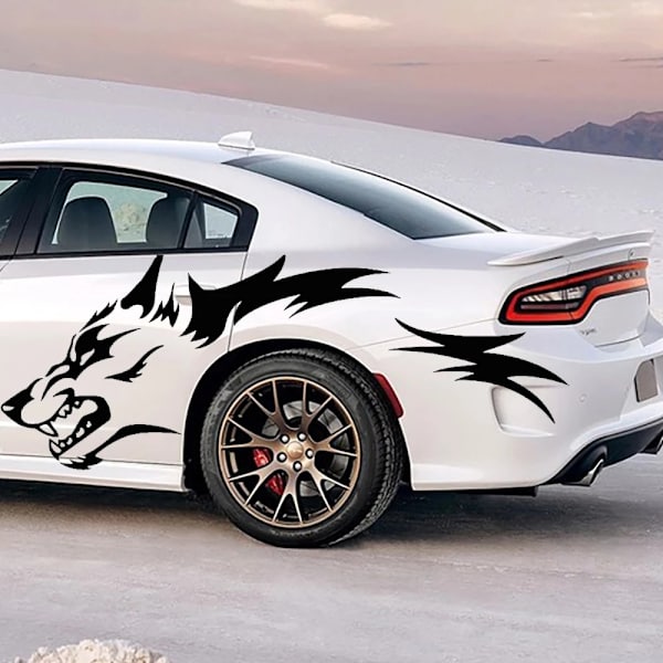 2 Sheets Wolf Car Stickers for Car Decoration