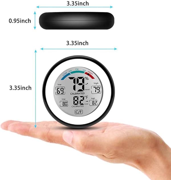 Digitalt hygrometer, indendørs termometer hygrometer rumtemperatur
