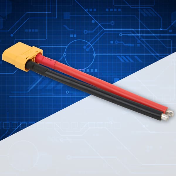 XT90 hanstik med 12AWG 110 mm silikontråd tilbehør til RC FPV modelbatteri (sort rød)