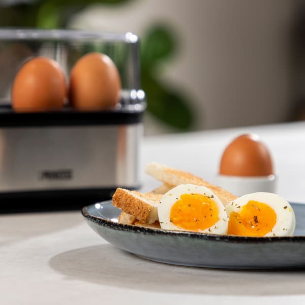 Æggekoger 6 æg 400 Watt Rustfrit stål Svart, Silver 400