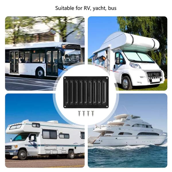 RV Grill Ventilationspanel M5 ABS Sort Professionelt Udsøgt Universal Tilbehør til Yacht Bus