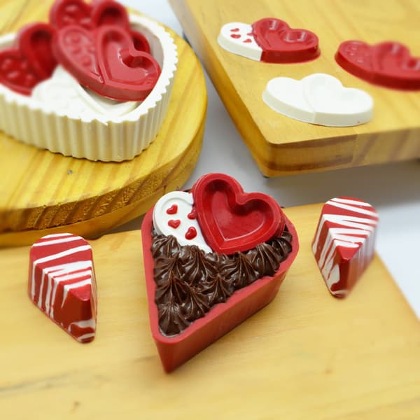 Praline Mold Heart Chocolate Mold - BWB 9755 Transparent transparent