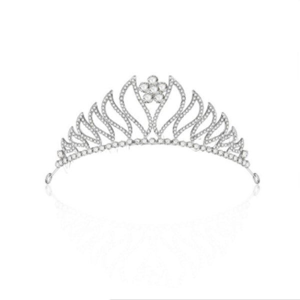 Kristalli hääkruunu tiara silver