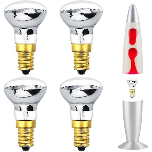 4-pack Lavalampor 25W E14 R39 Varmvit Reflektorlampa
