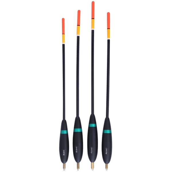 4 Pcs Balsa Wood Vertical Floating Copper Head with Fishing Floating Bobber Bait Indicator