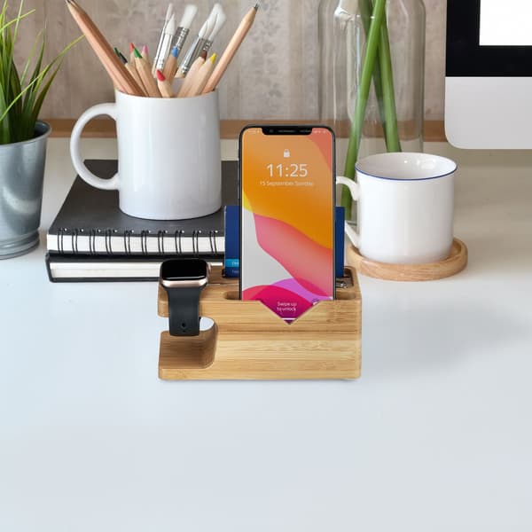 Ladestasjon for smarttelefoner og smartklokker