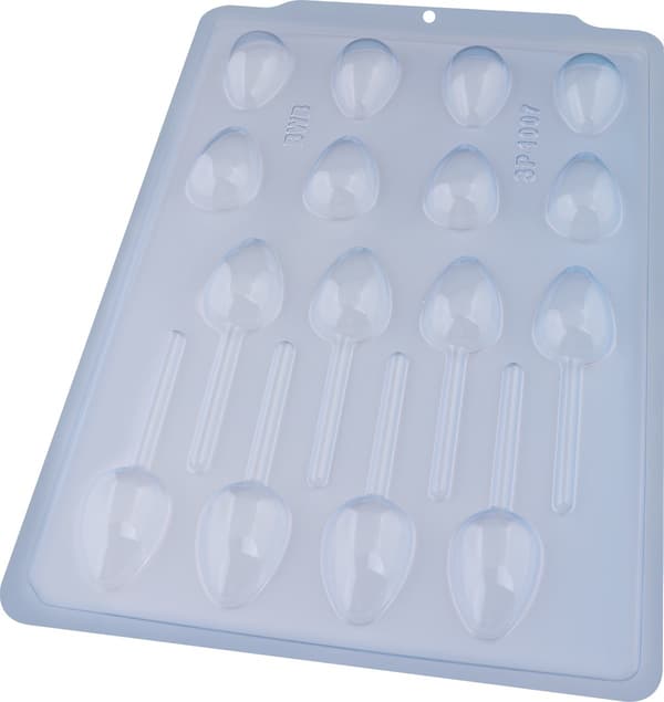 Pralineform Æg Klubbe Chokoladeform - BWB 3594 Transparent transparent