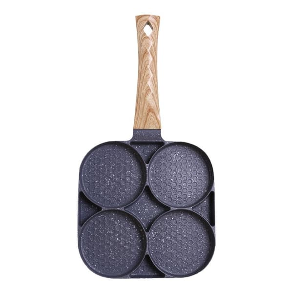 Äggpanna, non-stick crêpepanna med 4 hål, kompatibel med induktionshällar. (DB)