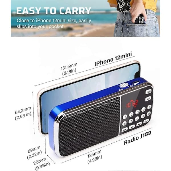 Højttaler, USB Bærbare Computerhøjttalere Mini Soundbar med 3D Surround Stereo til Notebook, PC, Laptop, Desktop - Plug and Play