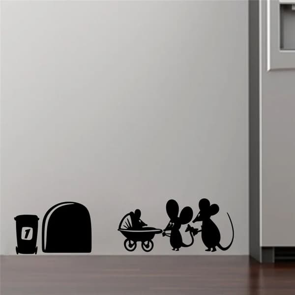 Mouse Hole Living Room TV Background Wall Decorative Wall Decal