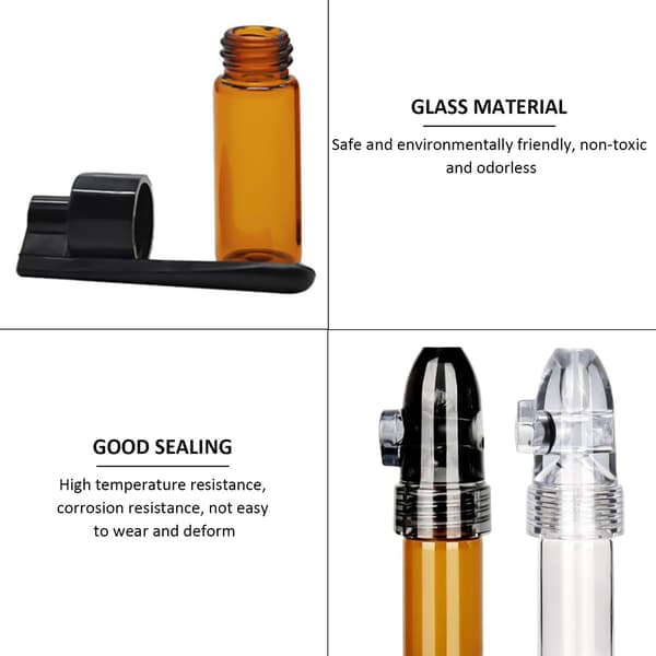 4 Spice Bottles with Mini Funnel, Small Glass Bottle, Spice Dispenser Bottle, Portable Glass Bottle, Spice Container, Kitchen Utensils