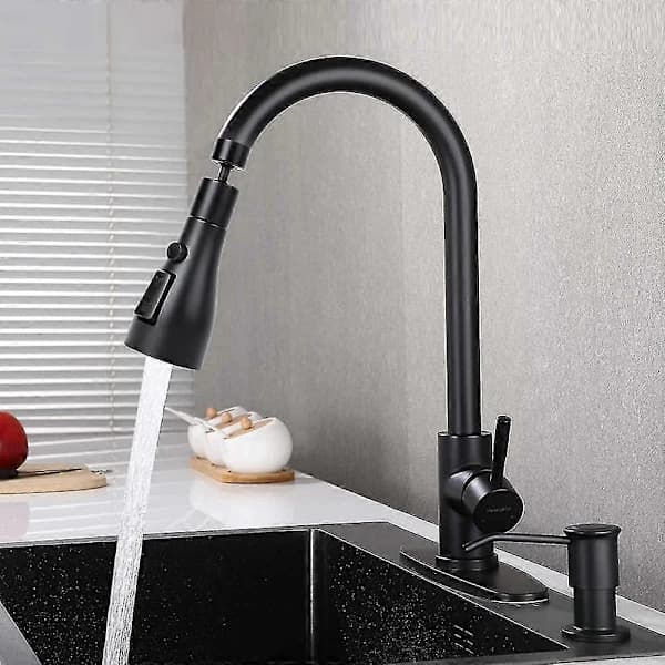 Kitchen Shower Head Black, 3 Modes Nozzle for Kitchen Faucet, Kitchen Shower, Kitchen Faucet Shower Head, Faucet Extender