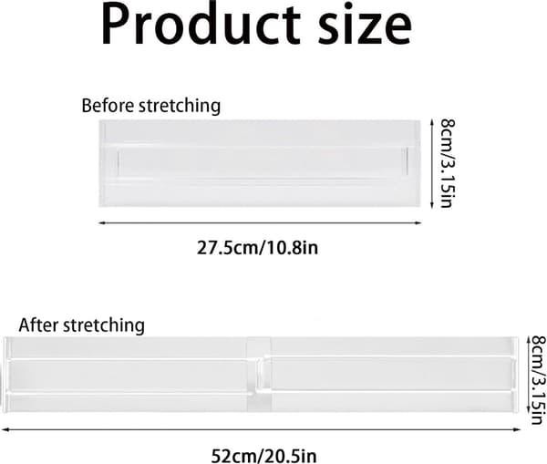 Drawer Dividers - 8 Pieces - Drawer Organizer - Cutlery Organizer - Storage System - Drawer Compartment
