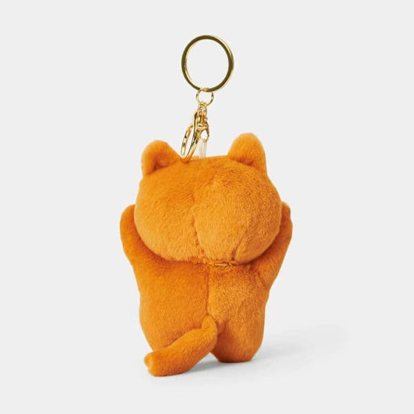 Söta kattnyckelringar, Kitty Fish plysch nyckelringstillbehör för ryggsäckar, väskor, handväskor, telefon, bilnyckelring (orange)