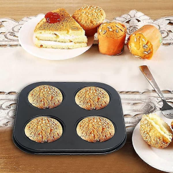 Muffinsform - Non-stick Cupcake Bageplade - Café Bar Og Restaurant black