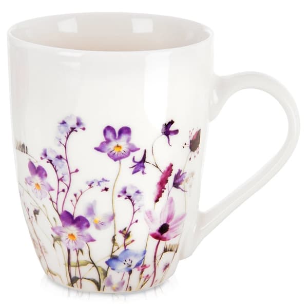 Porselenskrus, blomstermønster, 360 ml, mikrobølgeovnsikker