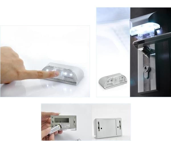 1 stk LED smart dørlåssensor lyskontroll infrarød kroppssensor lys toalettlys skap gave lampe [LD]