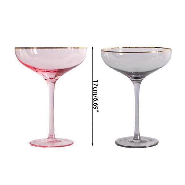 Udsøgte Cocktailglas Bar Glas Martini Glas Kop Bæger til Margaritas Sommerdrinks Champagne Lys til Grå Pi Pink Udgave 0830