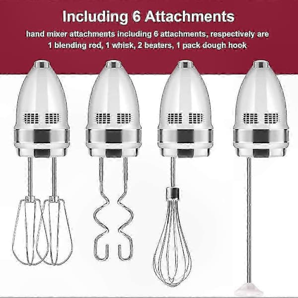 KitchenAid Håndmixer Tilbehør: Piskeris i Rustfrit Stål, Ballonpiskeris, Blandestave & Dejkroge til KitchenAid Mixere-FF-