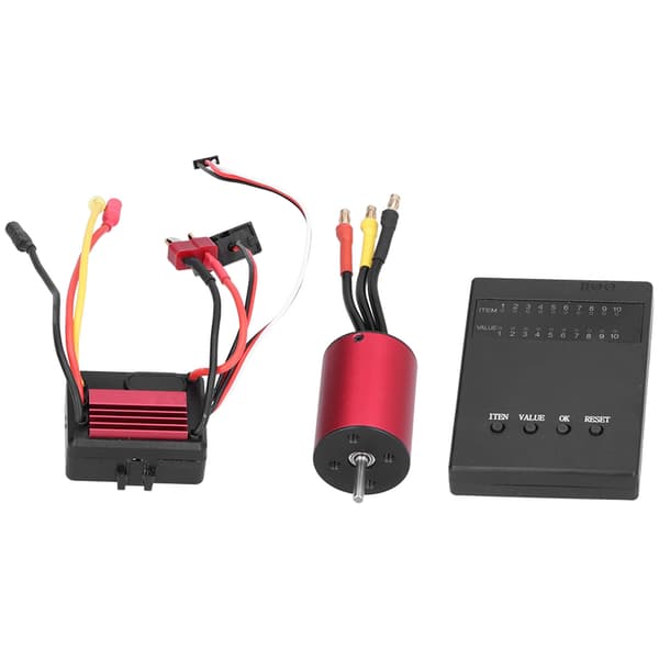 2838 4500KV 4P Børsteløs Motor 35A Børsteløs ESC+Programmeringskort til 1/14 RC-bil