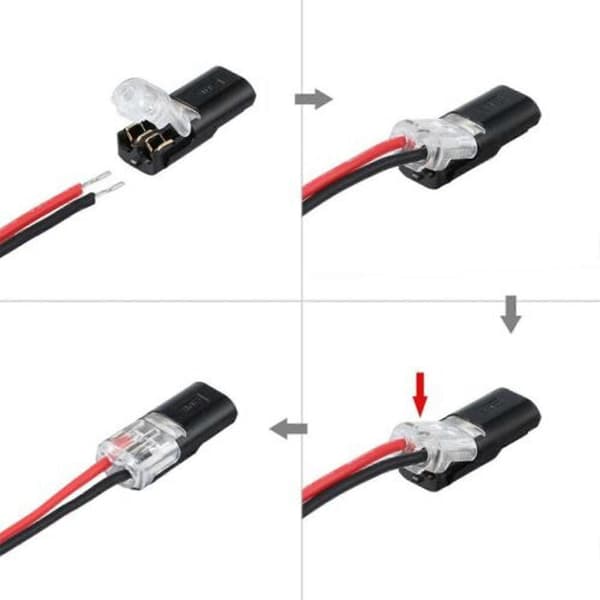 10 stk Auto Kontakt Don Kobling Bilkabel 2-polet Vanntett