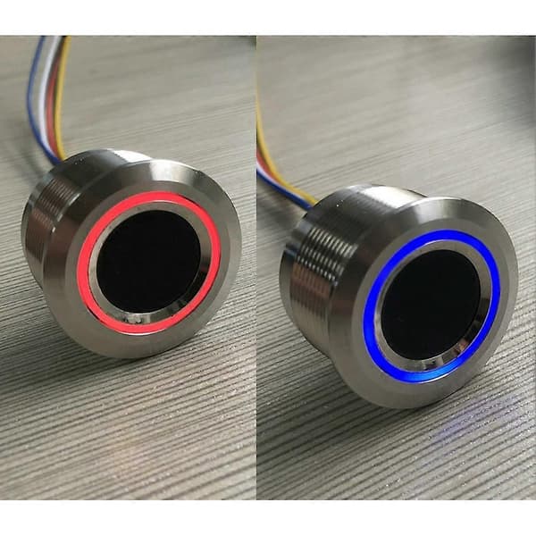 R503 Sirkulær Rund Ring Indikator LED Kontroll DC3.3V MX1.0-6Pin Kapasitiv Fingeravtrykksmodul Sensor Skanner-32mm