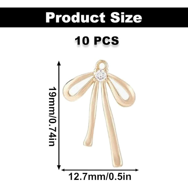 10 STK Guldbue Charms