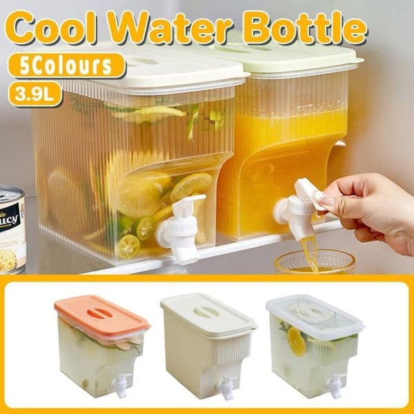 3,9L vannkanne med kran; drikkedispenser; beholder for limonade, fløte, etc.